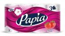 Бумага туалетная Papia Клубничная мечта 8 рулонов 3 слоя
