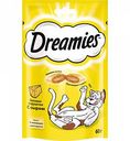 Лакомство для взрослых кошек Подушечки Dreamies с сыром, 60 г