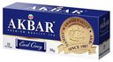 Чай черный AKBAR Earl Gray с бергамотом в пакетиках, 25х2 г