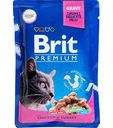 Корм для кошек Brit Premium Цыплёнок и индейка в соусе, 85 г
