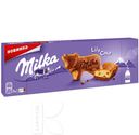Пирожное MILKA LILA CAKE бисквитное двухслойное с кусочками молочного шоколада/с какао, 5х28г