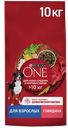 Корм сухой для взрослых собак PURINA ONE для средних и крупных пород, с высоким содержанием говядины и рисом