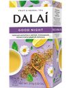 Чайный напиток Dalai Good Night с мятой, ромашкой, мелиссой и цедрой лимона, 25×1,5 г