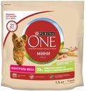 Сухой корм для собак мелких пород Purina ONE Моя Собака индейка рис, 1,5 кг