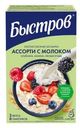 Каша Быстров Ассорти овсяная клубника, малина, лесные ягоды без варки 6шт, 240г