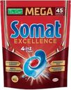Капсулы для посудомоечной машины SOMAT Excellence 4в1, 45шт