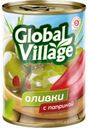 Оливки  Global Village фаршированные наполнителем Паприка, 200г
