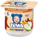 Биотворог 4.2% «Тёма» с яблоком, персиком и бананом, 100 г
