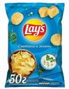 Чипсы Lay's 50гр сметана зелень