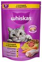 Сухой корм Whiskas Вкусные подушечки с нежным паштетом Аппетитное ассорти с курицей и индейкой для кошек старше 7 лет 350 г