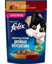 Влажный корм для кошек Felix Аппетитные кусочки индейка-печень в желе, 75г