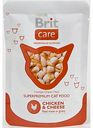 Влажный корм для кошек Brit Care Курица и сыр, 80 г