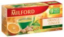 Чай зеленый MILFORD с апельсином и имбирем в пакетиках, 20х1,4 г