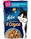 Корм для кошек Felix Sensations с треской в соусе с томатами, 85 г