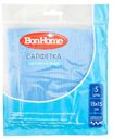 Салфетка целлюлозная, BonHome, 15х15 см, 5 шт., в ассортименте