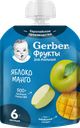 Пюре фруктовое GERBER Яблоко и манго, с 6 месяцев, 90г