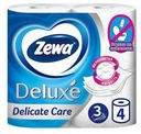 Туалетная бумага Zewa Deluxe 3 слоя 4 рулона