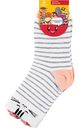 Носки детские Мордочка в полоску, цвет белый, 22-24р-р