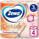 Туалетная бумага Zewa Deluxe Персик 3 слоя 4 рулона
