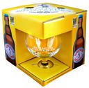 Набор BLANCHE DE BRUXEL Пиво светлое нефильтрованное 4,5% 3ст/б 0,33+бокал