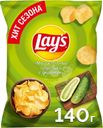 Чипсы картофельные Lay's Малосольные огурчики с укропом 140г