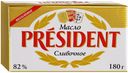 Масло кислосливочное President 82% 180г