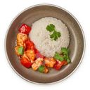 Курица с ананасами в кисло-сладком соусе и рисом Перекрёсток Select, 220г