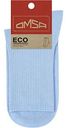 Носки женские Omsa Eco в мелкий рубчик цвет: светло-голубой, 39-41 р-р