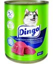 Корм влажный Dingo сочные кусочки мяса с говядиной в желе для взрослых собак 850г