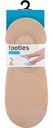 Следки женские Footies микрофибра цвет: бежевый, р.36-40, 2пары