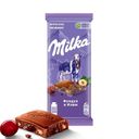 Шоколад Milka с фундуком и изюмом молочный 80г