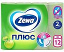 Туалетная бумага Zewa Плюс Яблоко 2 слоя, 12 рулонов