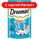 DREAMIES Лакомство д/кош c лососем 60г(Марс):6