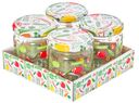 Банка Herevin с металлической крышкой с декором овощи, 425мл