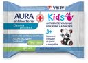 Влажные салфетки детские Aura antibacterial kids антибактериальные 3+, 15 шт
