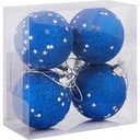 Набор ёлочных украшений Шары синие, 6см×4шт.