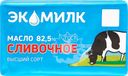 Масло сливочное ЭКОМИЛК 82,5% высший сорт, без змж, 180г