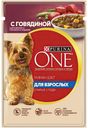 Влажный корм Purina One Мини с говядиной, картофелем и горохом для собак 85 г
