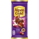 Шоколад Alpen Gold, молочный, фундук-изюм, 85 г