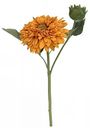 Цветок искусственный Подсолнух декоративный цвет: темно-желтый, 45 см