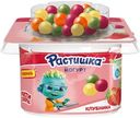 Йогурт Растишка с клубникой 3% злаковое драже в цветной глазури со вкусом банан-апельсин, 116г