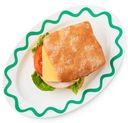 Мини-чиабатта с куриной ветчиной, омлетом и сыром Перекрёсток Select, 125г