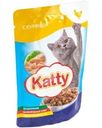 Корм влажный Katty с курицей для взрослых кошек 85г