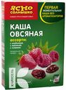 Каша ЯСНО СОЛНЫШКО Ассорти овсяная клубника-малина-изюм 6х45г