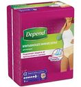 Нижнее белье для женщин впитывающее Depend размер L/XL (46-54) 7 капель, 9 шт.