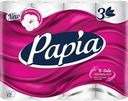 Бумага туалетная PAPIA 3-слоя белая, 12шт