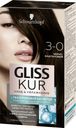 Краска для волос Уход и увлажнение, чёрно-каштановый оттенок, Gliss Kur, 1 шт.