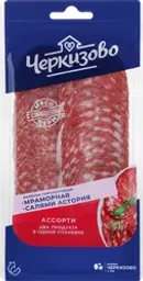 Ассорти колбас сырокопченых ЧЕРКИЗОВО Мраморная и салями Астория, нарезка