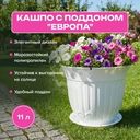 Кашпо с поддоном "Европа", 11 л, в ассортименте
