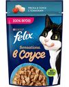 Корм для взрослых кошек влажный Felix Sensations Треска в соусе с томатами, 75 г